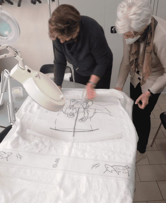 Le ricamatrici - tovaglia del pescatore